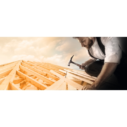 PICARD Full-steel Carpenters' Roofing Hammer, light version, No. H 790 1/2 geraut, in Holzkiste
